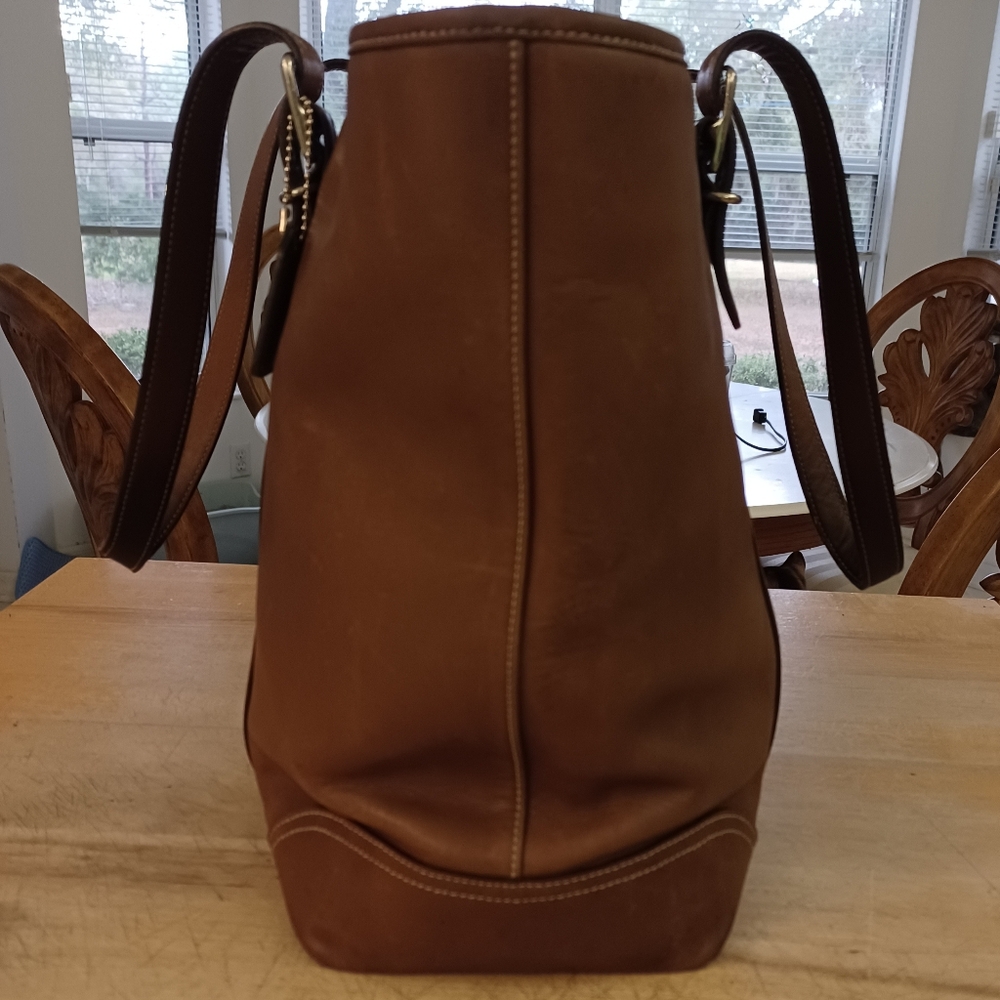 Vintage Leather Coach Bucket Bag Custom - Picture 2 of 16